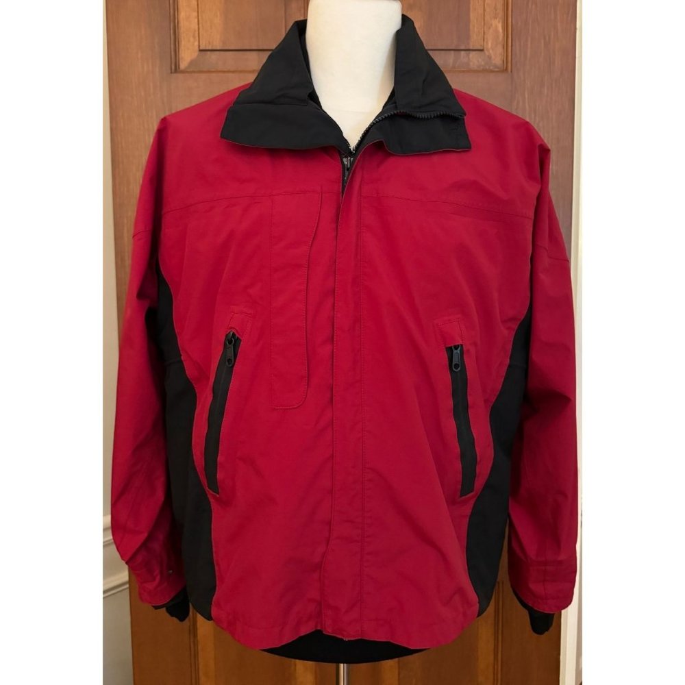 Zero Restriction Windbreaker Jacket Mens M Red Long Sleeve Waterproof Full Zip